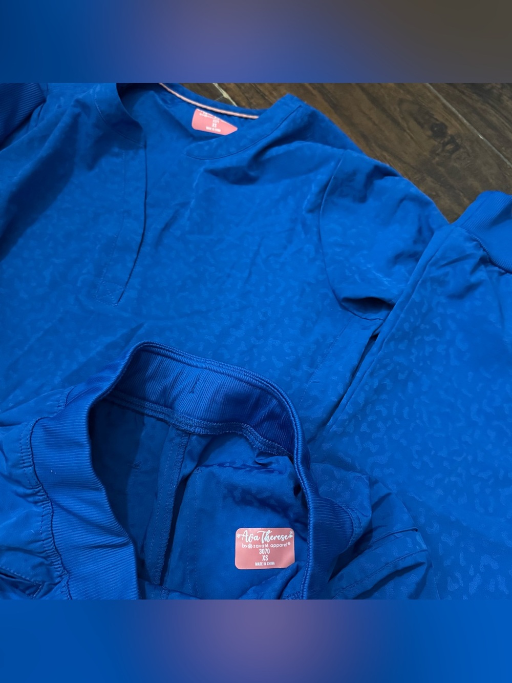 Ava Therese Royal Blue Scrub Jogger Set - Women's